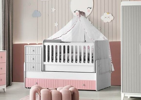 Stylish cot for baby Multicoloured Perfect furniture for your nursery