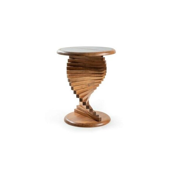 Modern side table with wooden top in Barun colour living room round new