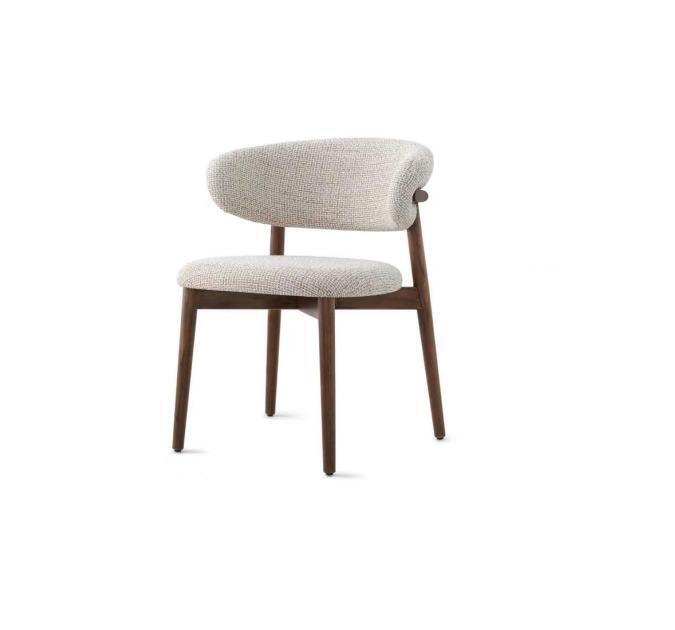 Dining Chair Chair Kitchen Chair Armchair Wood Fabric Modern Grey Chair