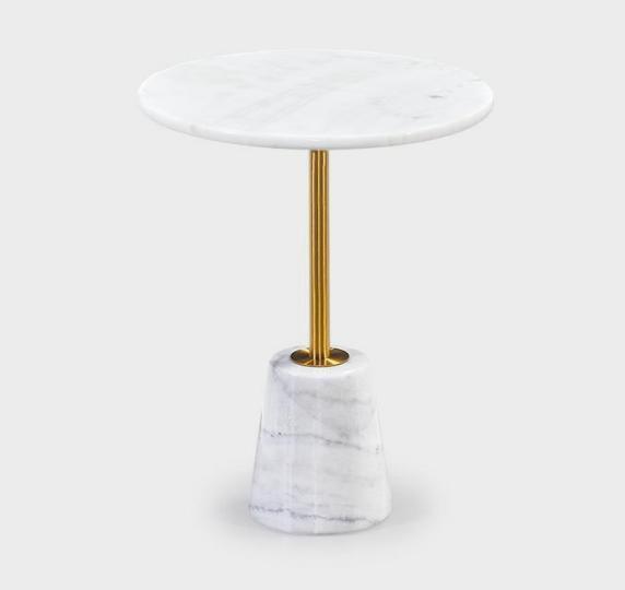 White round table Marble tables Metal furniture Side tables Designer table