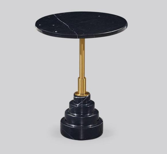 Side tables living room round modern black coffee table luxury marble table