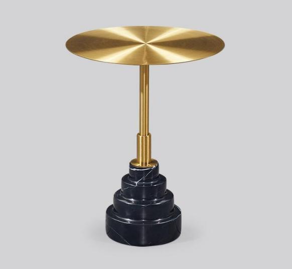 Side table design luxury tables furniture stainless steel round metal gold