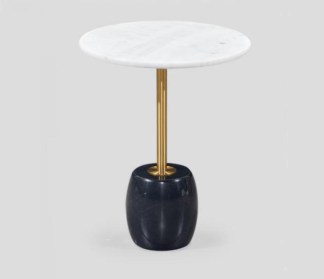 Designer round side table with marble top High quality coffee table