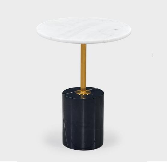 Luxury Black Side Table Living Room Storage Table Round Shape New