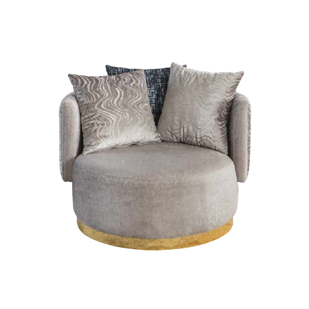 Design Armchair Luxury Single Seater Modern Lehn Textile 1 Seat Furniture Single Seater