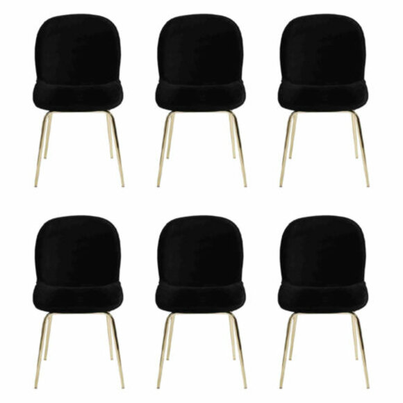 Group set chairs 6x chair set textile upholstered seat stainless steel dining room new