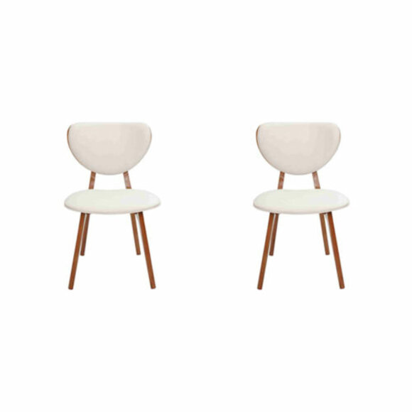 Dining room chair white 2x chairs wooden chair modern single seater chair new