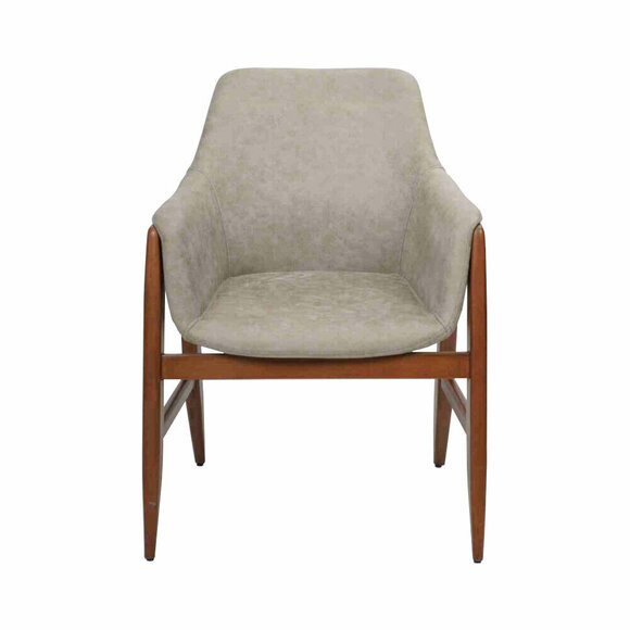 Dining Chair Chair Kitchen Chair Armchair Wood Fabric Modern Grey Chair