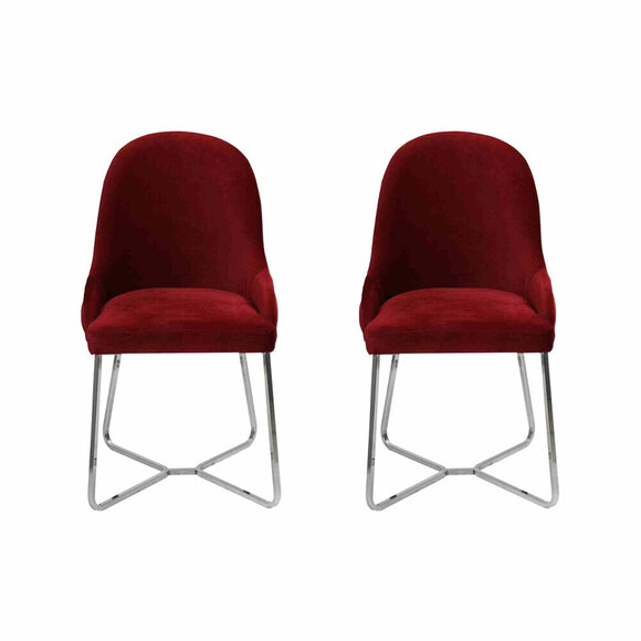 Modern Red 2x Chairs Luxury Dining Room Furnishing Chairs New Furniture Dining Room Chair