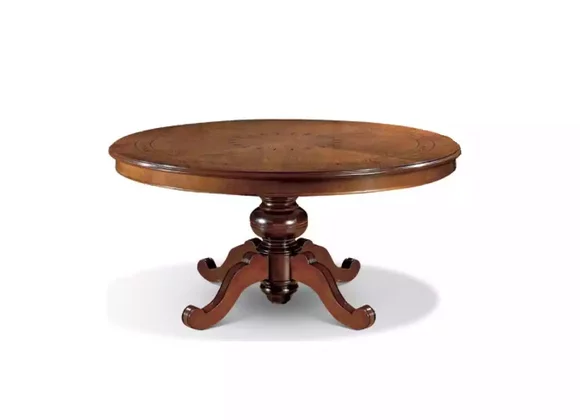 Dining Table Brown Round Classic Dining Room Luxury Wooden Tables Design New