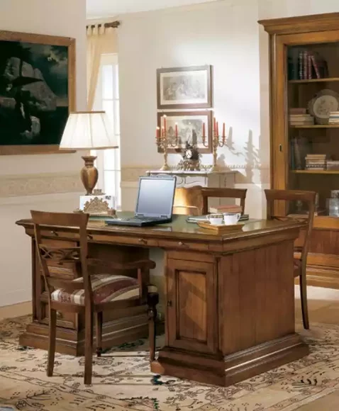 Desk Computer Table Classic Design Living Room Brown Table