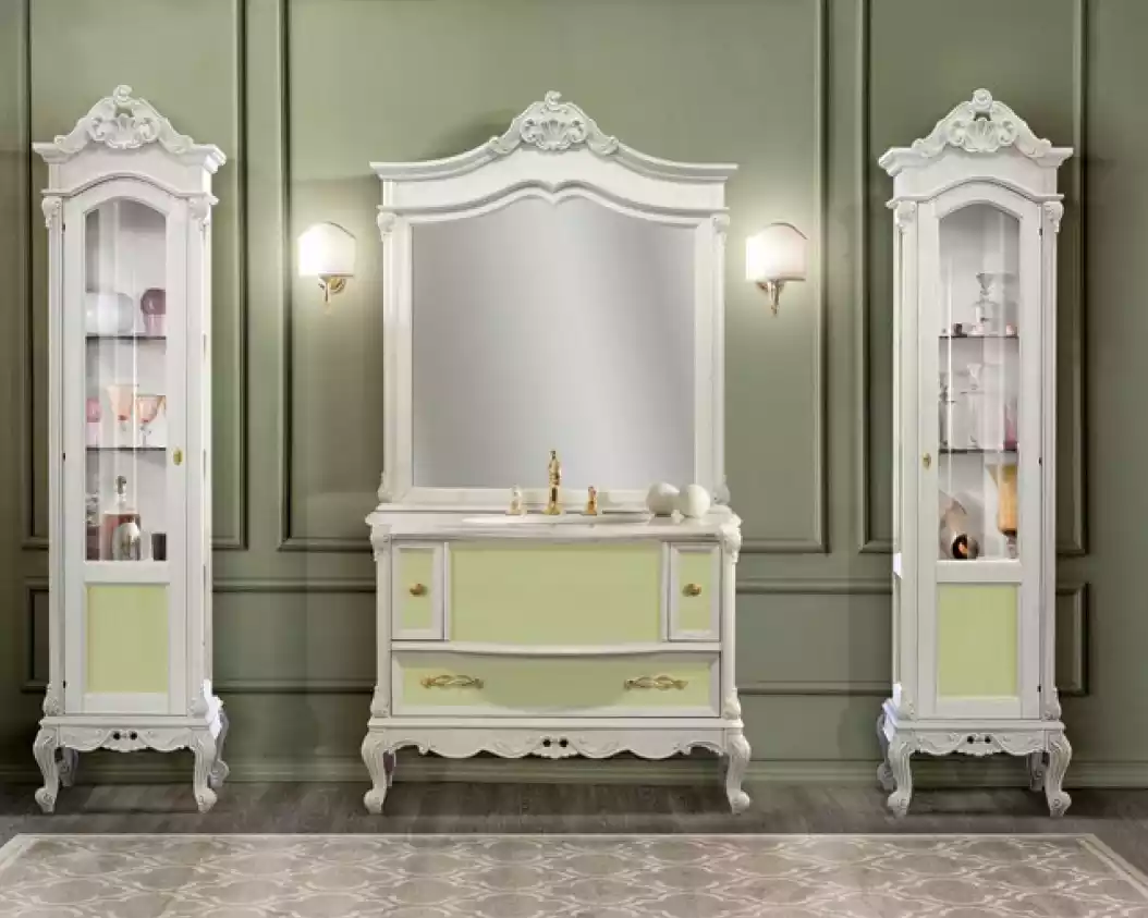 Design bathroom furniture bathroom 4pcs set set display cabinet sink