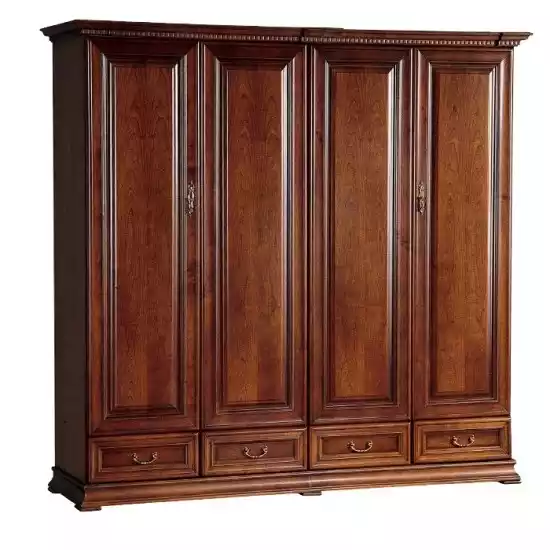 Wardrobe Bedroom Wood Wardrobe Baroque Rococo Wardrobes 4-door