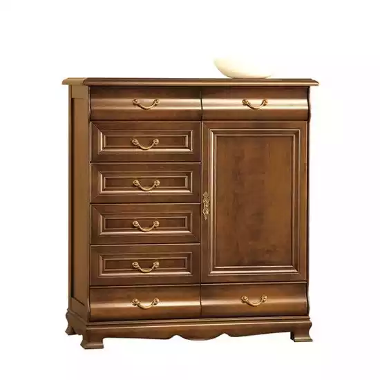 Drawers Solid Oak Chests of Drawers Sideboard Dresser Real Wood Cabinet