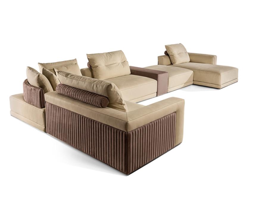 Living Room Corner Sofa U-Shaped Couch Seat Upholstery Set Modern Sofa