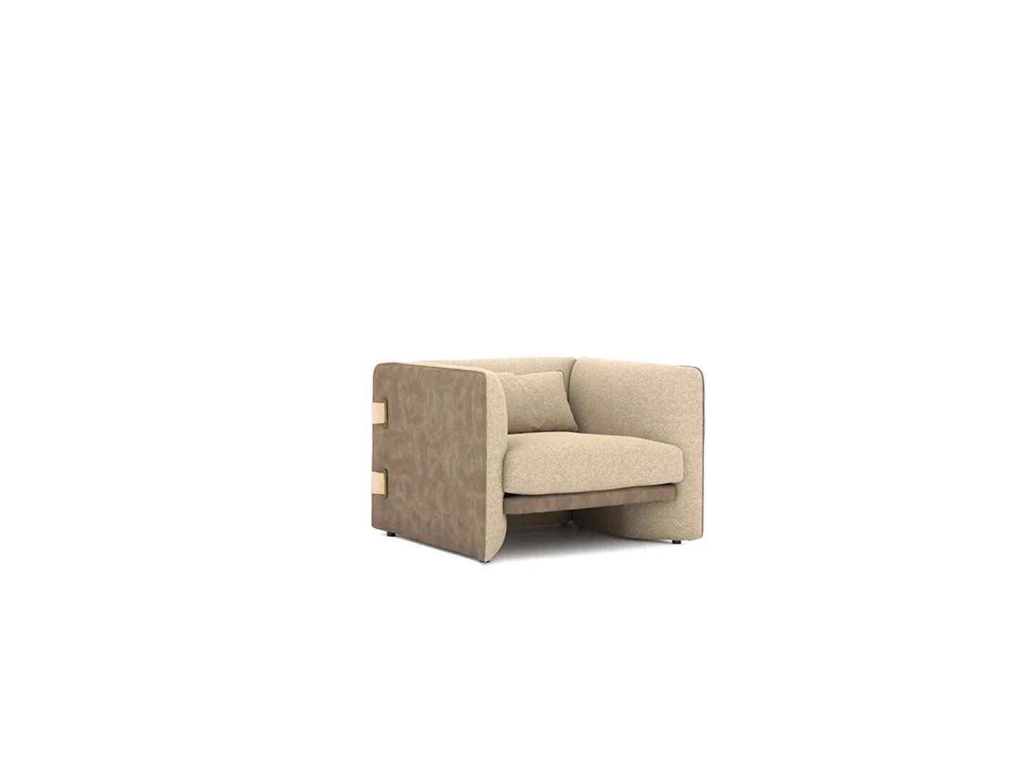 Armchair Upholstery Textile Modern Living Room Seat Design Upholstered Armchair Furnishings