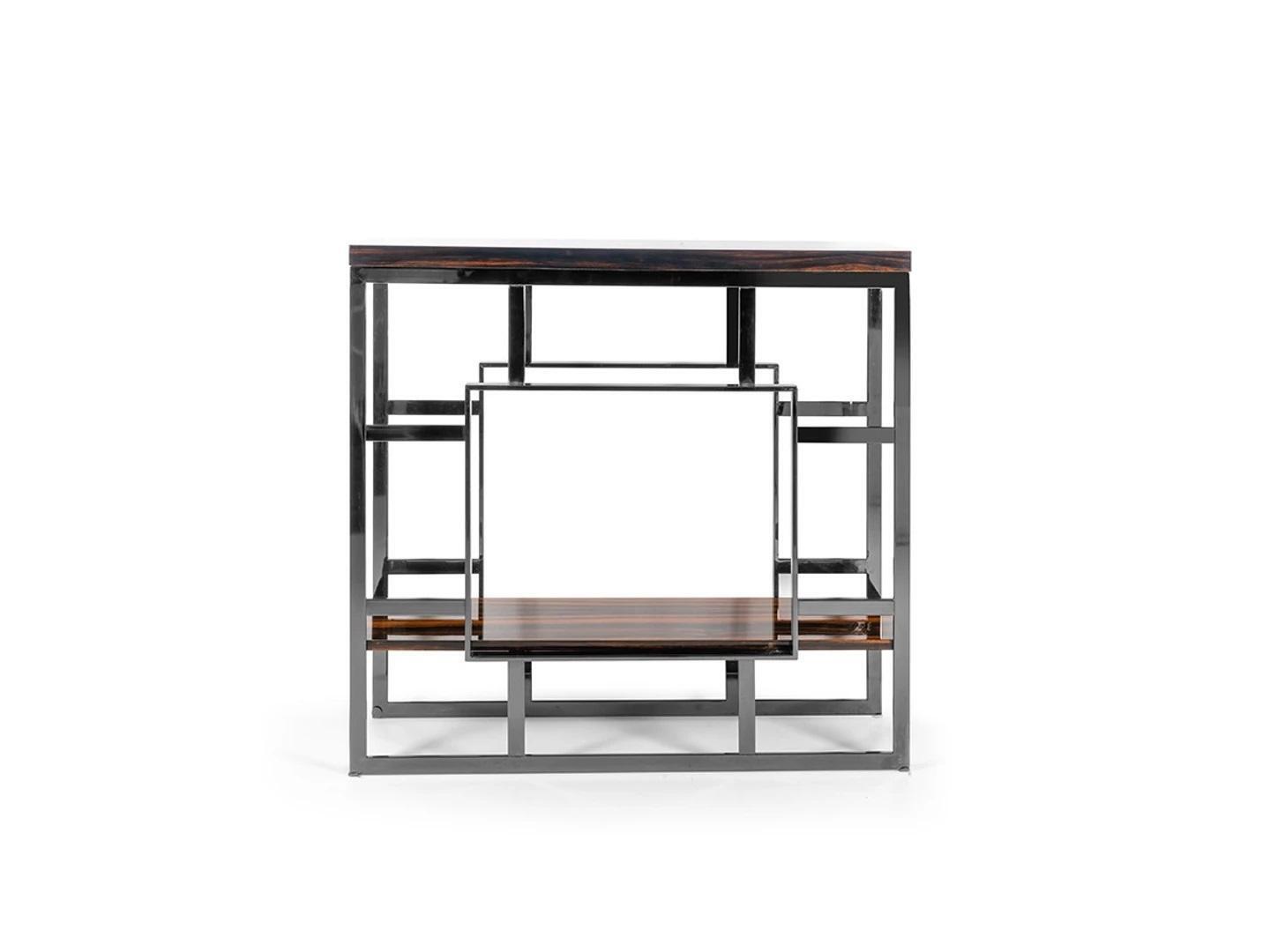 Console table wood table stainless steel console luxury living room design