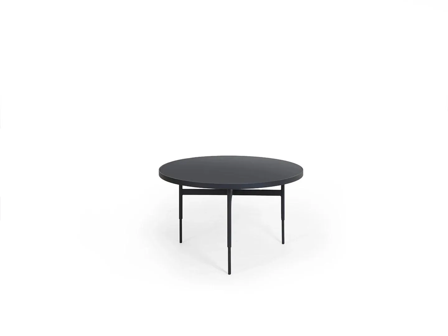 Modern round side table luxury black furniture design furnishings wood