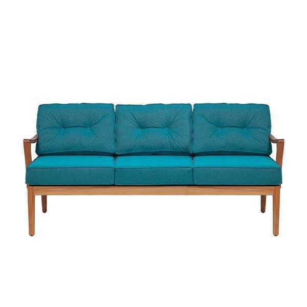 Turquoise three-seater bench dining room bench freestanding benches ottoman