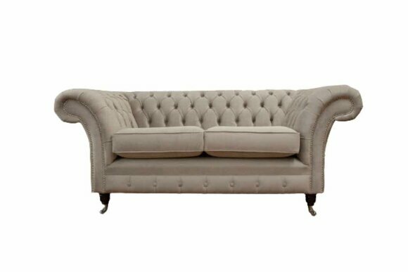 Chesterfield textile upholstery sofa design luxury couch fabric sofas 2 seater