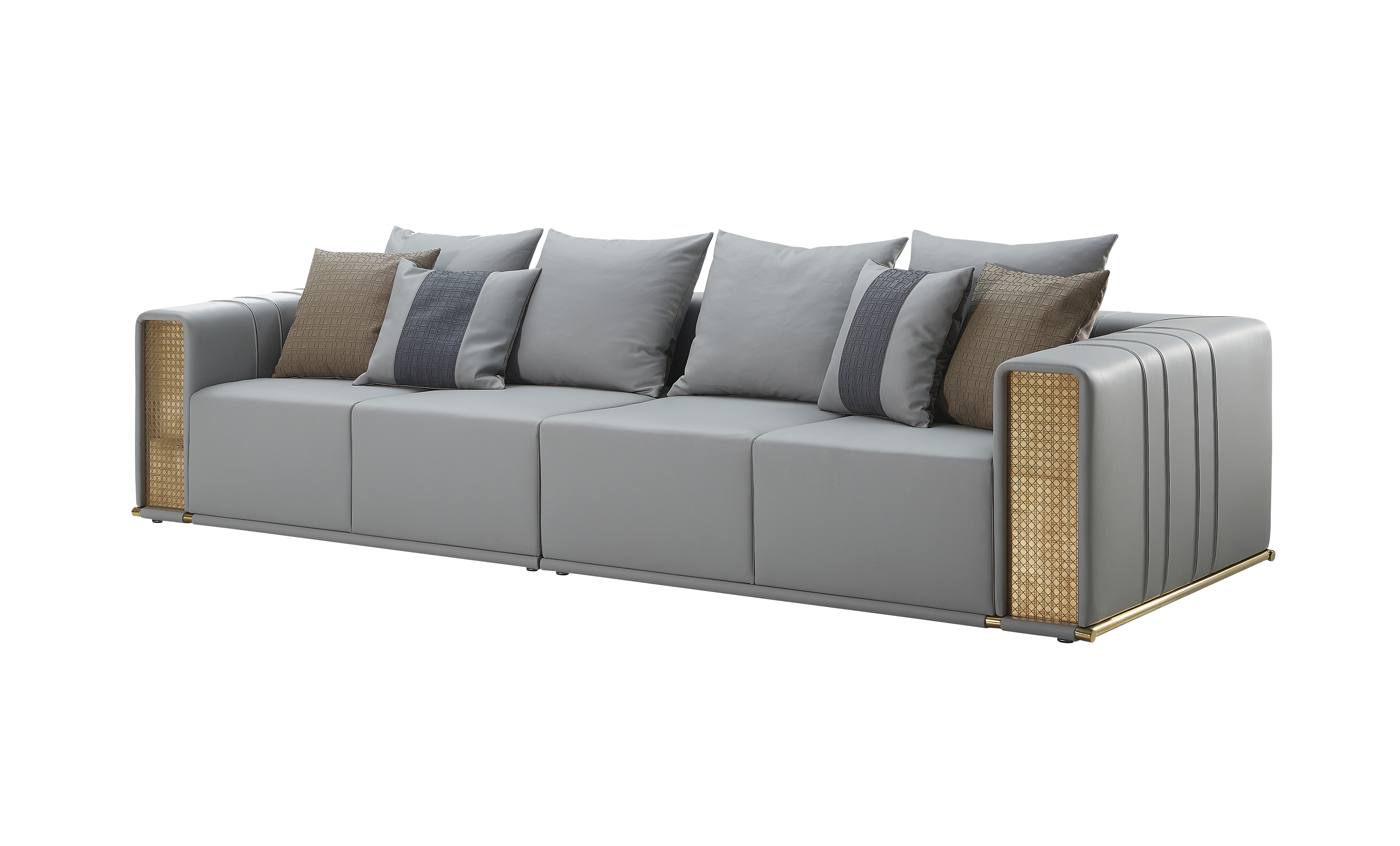 Sofa 4 seater Grey Luxury Living Room Modern Design Couchen New Creative Furniture