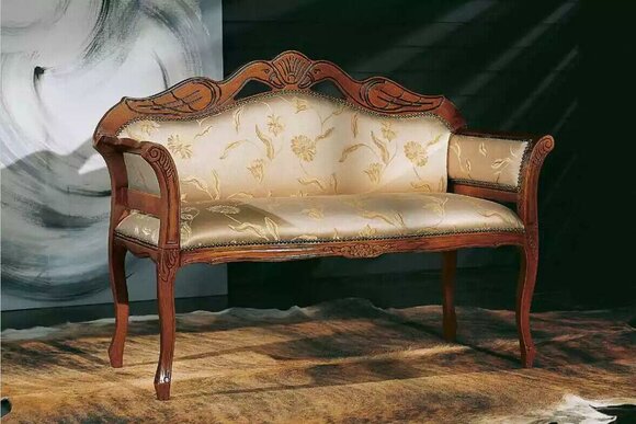 Classic baroque bench upholstered bench benches luxury two-seater furniture