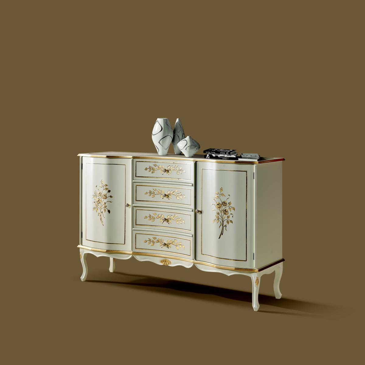 Luxury chest of drawers Italian wood furniture design sideboard console baroque