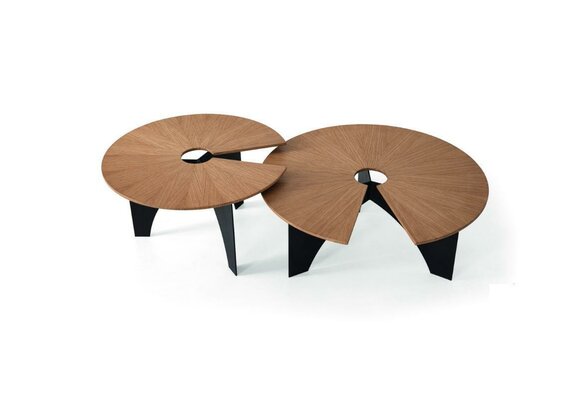 Modern luxury coffee table double round 2x furniture design living room table