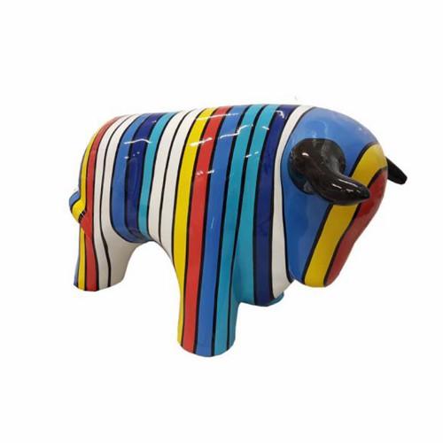 Abstract Buffalo Figure Statue Sculpture Deco Garden Design Statues Decoration 55cm