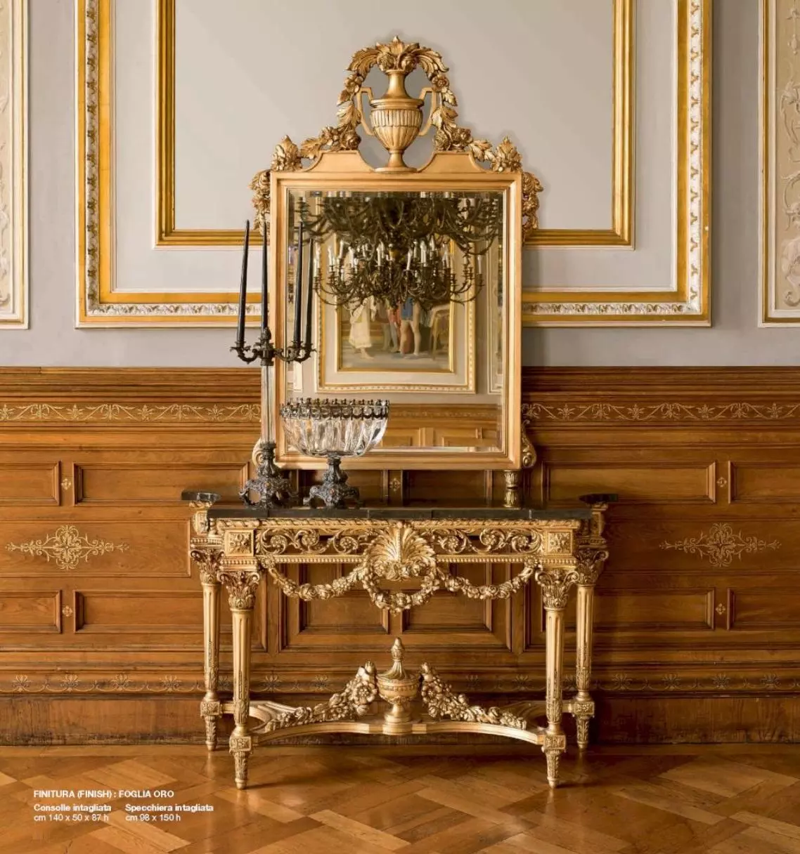 Group console mirror dressing tables gold baroque table bedroom