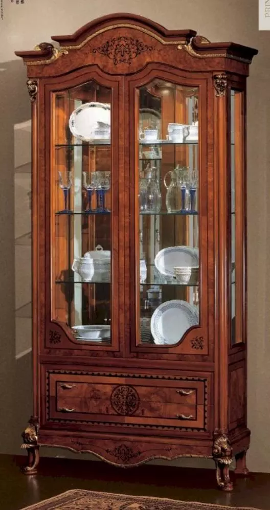 Display cabinet brown display cabinets luxury glass wood living room