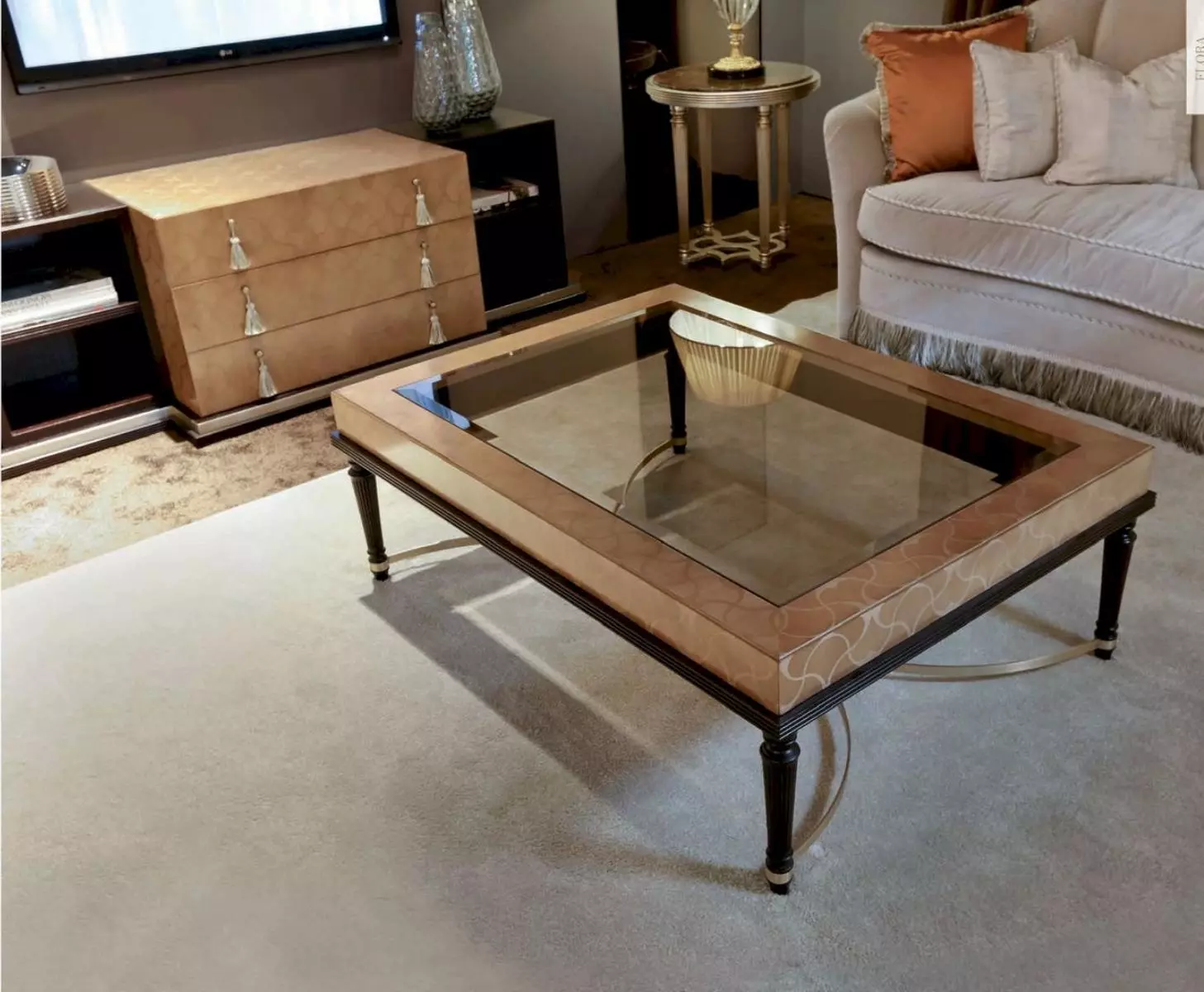 Coffee Table Side Table Wood Living Room Brown Modern Design