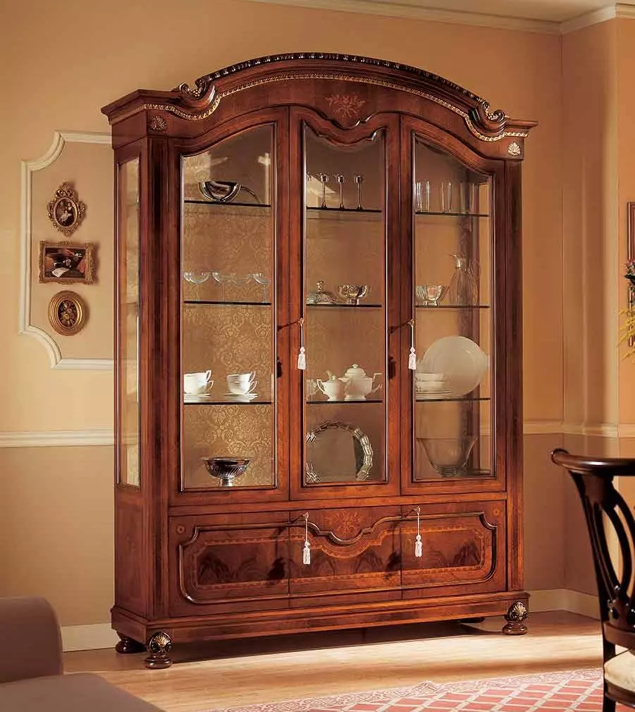 Display cabinet cabinets brown luxury cabinet living room wood glass