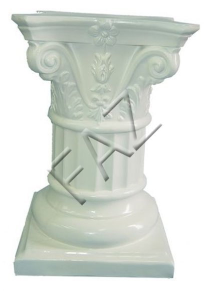 Gloss white colored decor figure designed as a corinthian column 53cm