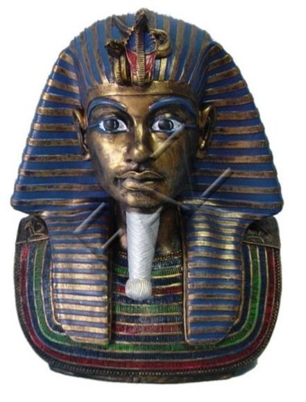 Ancient egyptian deco figure of a colorful tutankhamun pharaoh 36cm