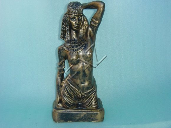 Semi naked bronze colored decor figure of an ancient egyptian servant 48cm