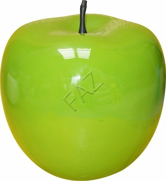 Full gloss green colored decorative sculpture of an apple 55x55cm b454