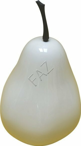 White gloss colored decorative pear figure 26x25cm b460