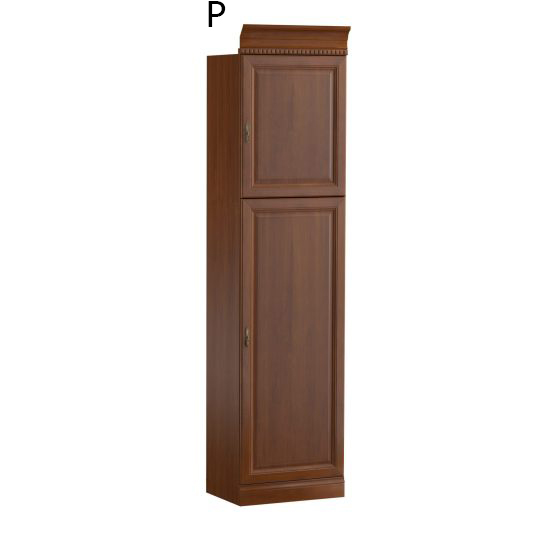 Classic country style wooden wardrobe with swing doors & shelves - Model BA-12