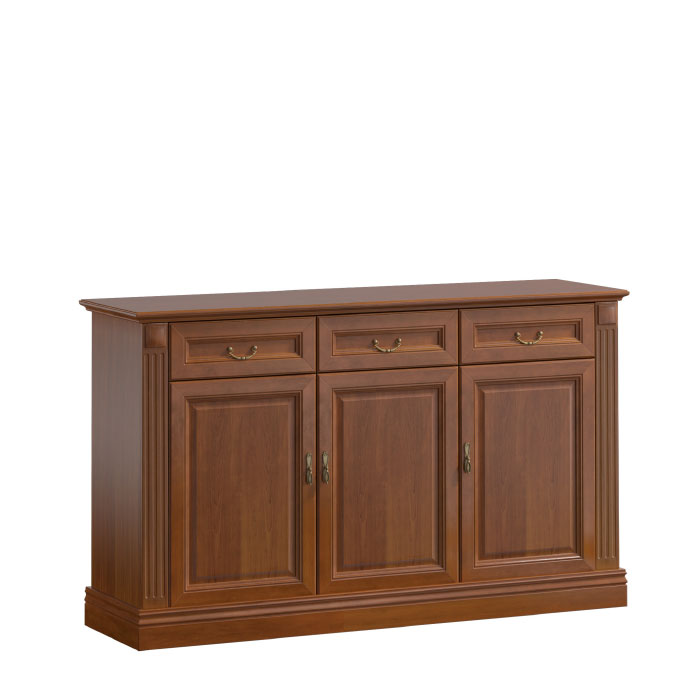 Classic country style real wooden sideboard with 3-swing doors & 3-sliding drawers - Model BA-K3