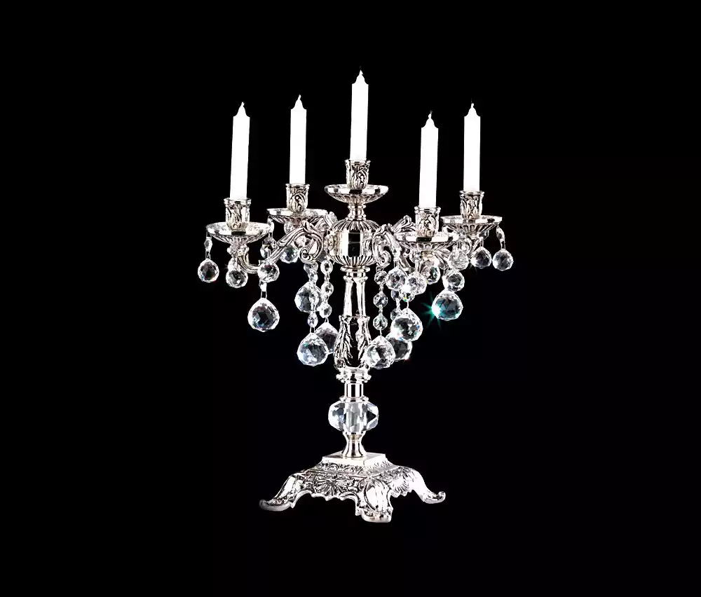 Candlestick Candlestick Candlestick Candleholder Elegant Silver Art