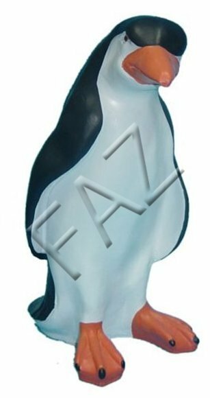 Decorative sculpture designed as white black colored cartoon penguin 45cm height