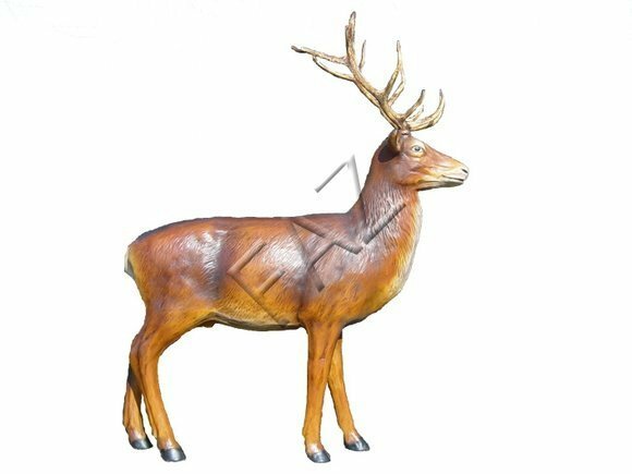 Garden decorative figurine designed as deer figure 220cm length