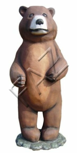 Design sculpture of decorative brown bear figure 215cm height