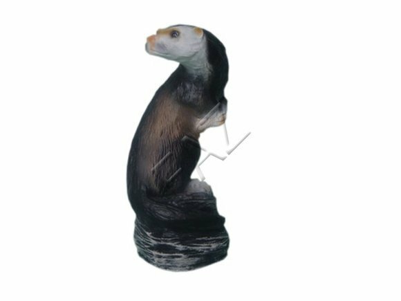 Decorative sculpture designed a original colored motley opposum 40cm height