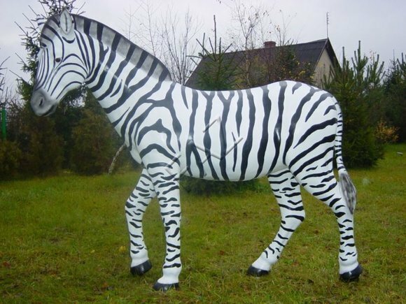 Garden decorative sculpture designed as zebra figure 180x190 cm sizes