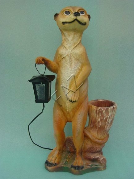 Decorative light sculpture designed as an opossum with lamp & bowl c501