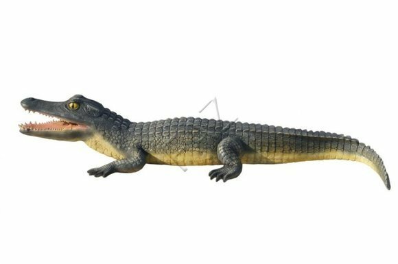 Design figurine of decorative baby crocodile sculpture for garden 210cm length