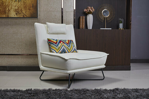 Luxury Chair Upholstery Cocktail Relax Lounge Club Chairs Furniture Design Armchair White