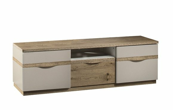 Modern style made of real wooden TV lowboard with sliding drawers & shelf, model CM-RTV/D